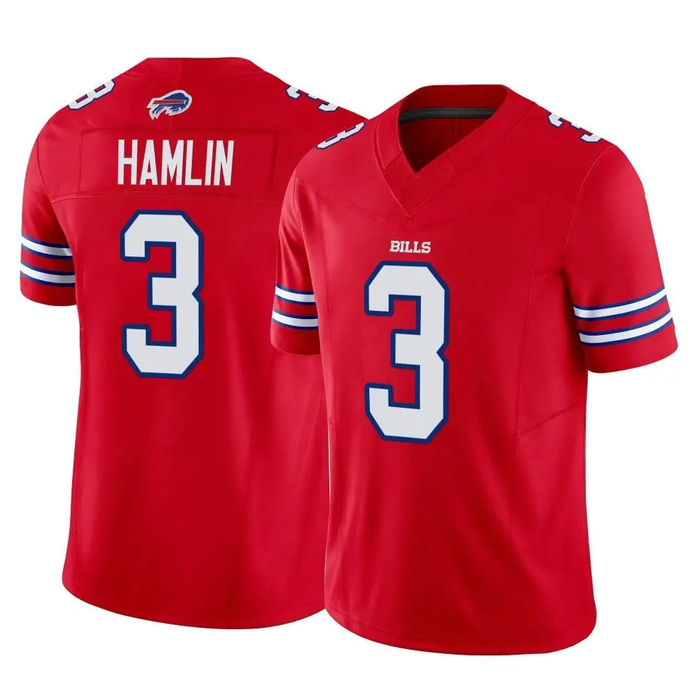Rebec B.Bills #3 Damar Hamlin Player Red Vapor F.U.S.E. Jersey Limited Home Game Stitched Jerseys