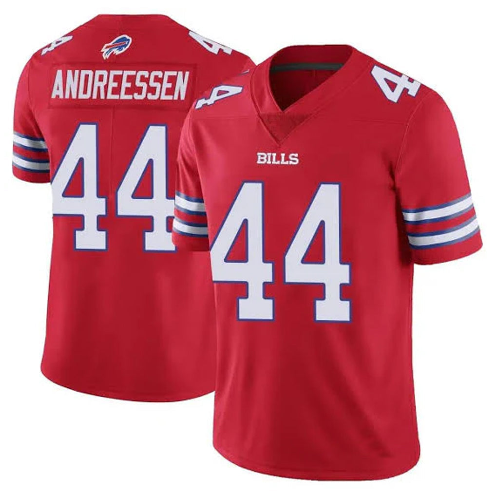 Rebec B.Bills #44 Joe Andreessen Player Red Vapor Untouchable Limited Stitched Jerseys
