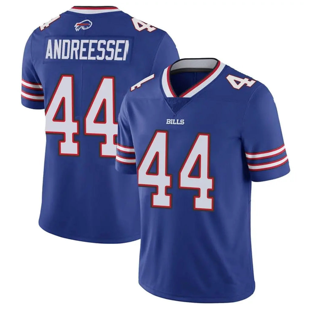 Rebec B.Bills #44 Joe Andreessen Player Royal Vapor Untouchable Limited Stitched Jerseys