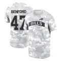 Rebec B.Bills #47 Christian Benford Player Arctic Camo Salute to Service T-Shirt Hoodies Stitched Jerseys