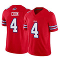 Rebec B.Bills #4 James Cook III Player Red Vapor F.U.S.E. Jersey Limited Home Game Stitched Jerseys