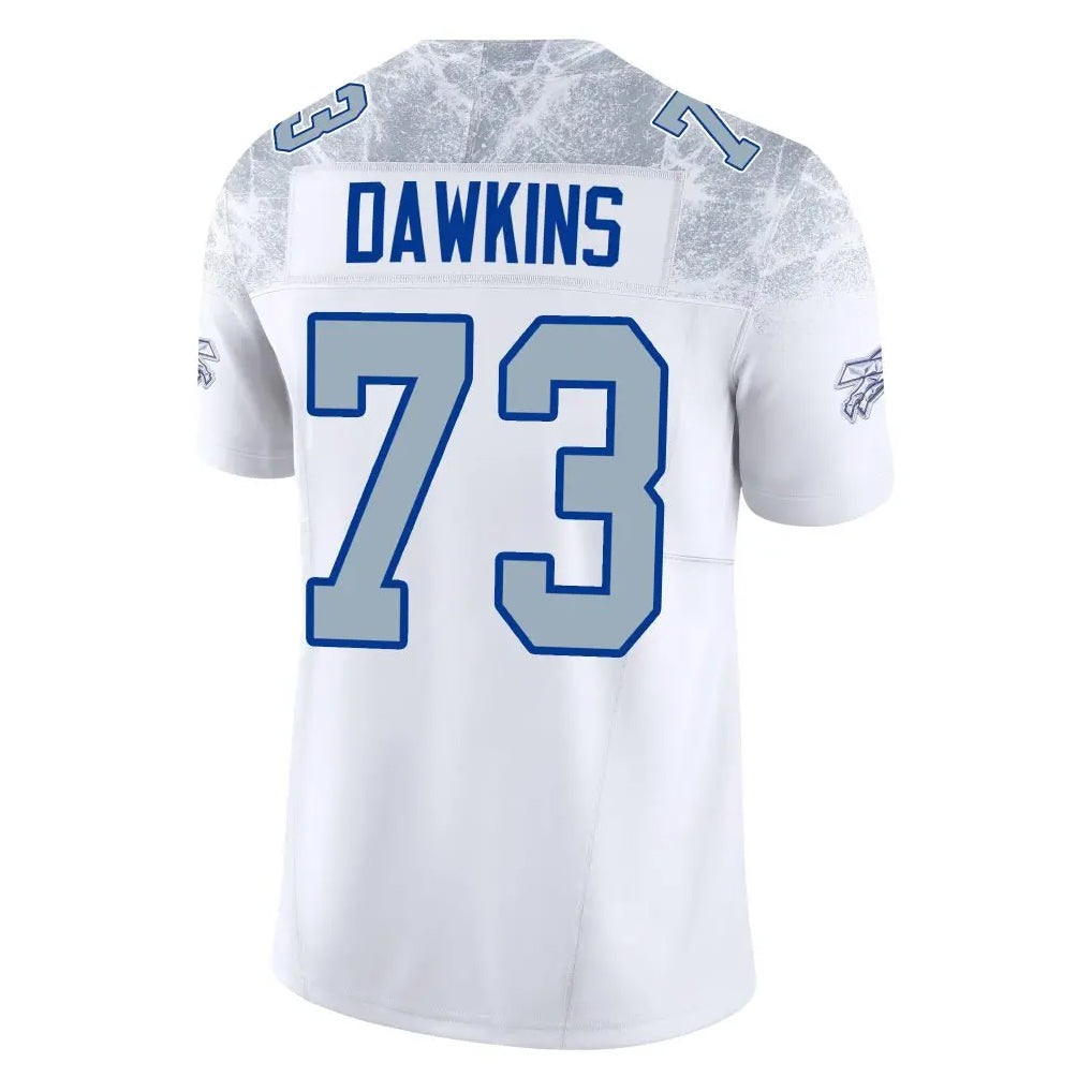 Rebec B.Bills #73 Dion Dawkins Benford Player White Rivalries Collection Limited Home Game Stitched Jerseys