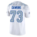 Rebec B.Bills #73 Dion Dawkins Benford Player White Rivalries Collection Limited Home Game Stitched Jerseys