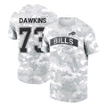 Rebec B.Bills #73 Dion Dawkins Player Arctic Camo Salute to Service T-Shirt Hoodies Stitched Jerseys