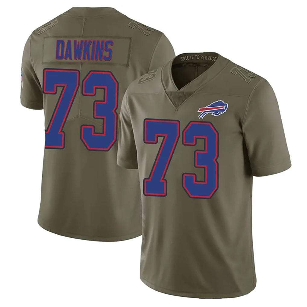Rebec B.Bills #73 Dion Dawkins Player Olive Salute To Service Limited Stitched Jerseys