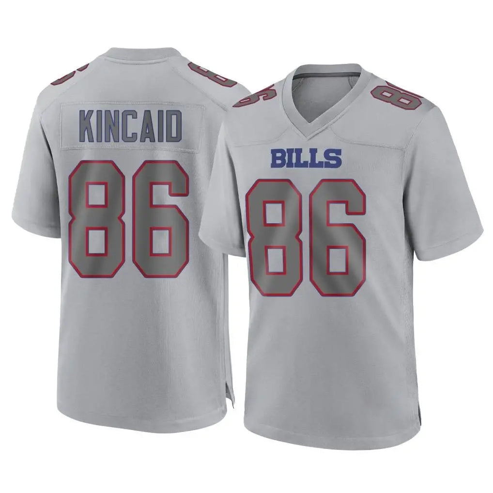 Rebec B.Bills #86 Dalton Kincaid Player Gray Fashion Home Game Stitched Jerseys