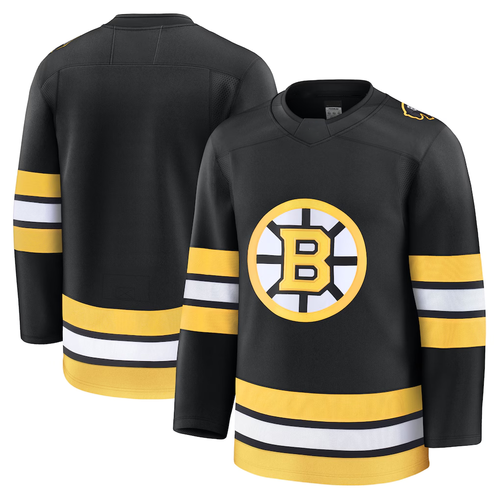 Rebec B.Bruins Black Home Premium Stitched Jerseys