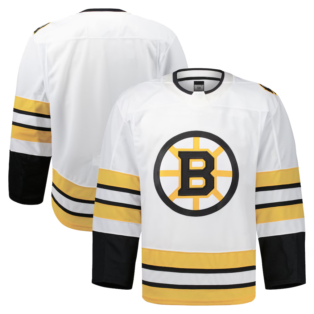 Rebec B.Bruins White Away Authentic Pro Stitched Jerseys