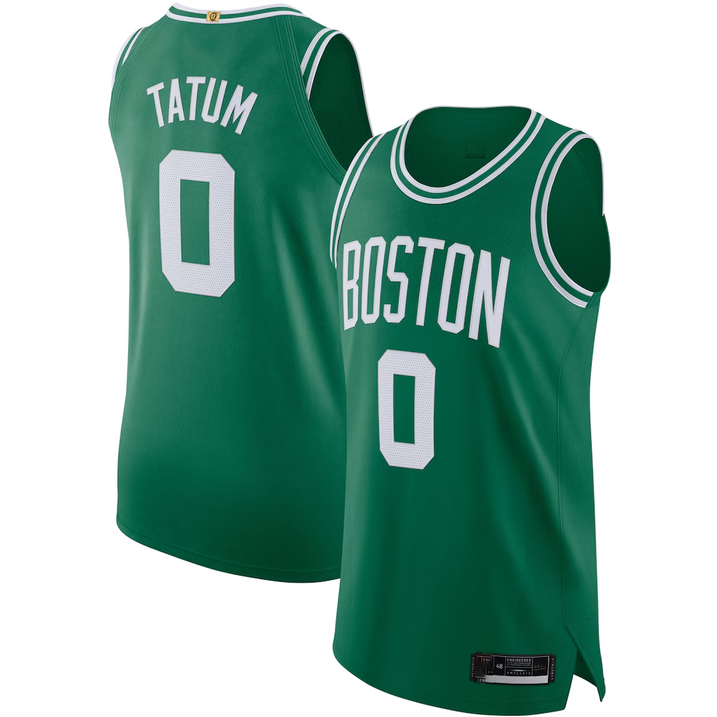 Rebec B.Celtics #0 Jayson Tatum Kelly Green Authentic Jerseys - Icon Edition