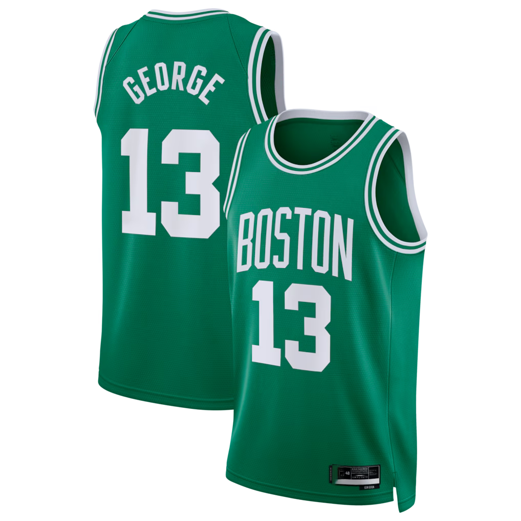 Rebec B.Celtics #13 Paul George Kelly Green Swingman Jerseys - Icon Edition