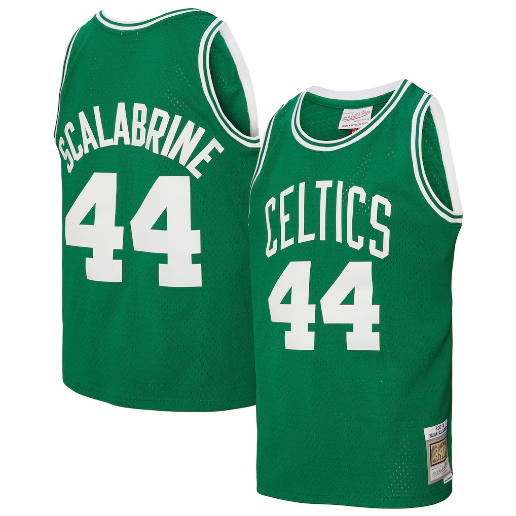 Rebec B.Celtics #44 Brian Scalabrine Mitchell & Ness Kelly Green 200708 Hardwood Classics Swingman Jerseys