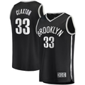 Rebec B.Nets #33 Nicolas Claxton  Black Fast Break Player Jerseys - Icon Edition