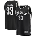 Rebec B.Nets #33 Nicolas Claxton  Black Fast Break Replica Jerseys - Icon Edition