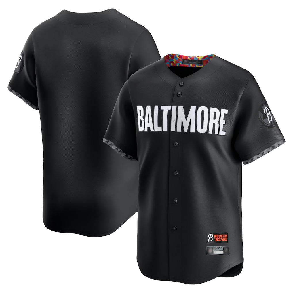 Rebec B.Orioles Black City Connect Limited Home Game Blank Player Stitched Jerseys