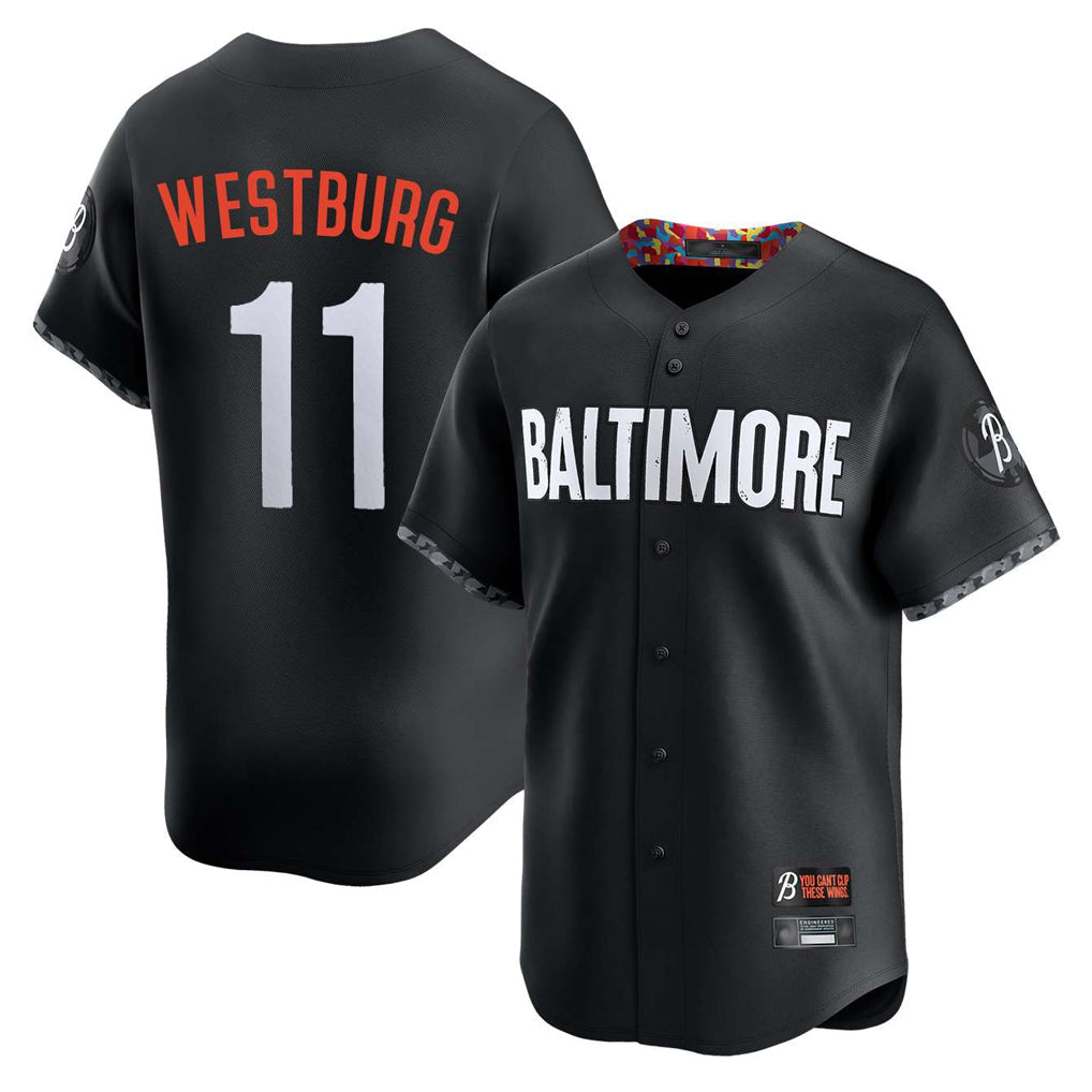 Rebec B.Orioles #11 Jordan Westburg Player Black City Connect Limited Home Game Stitched Jerseys