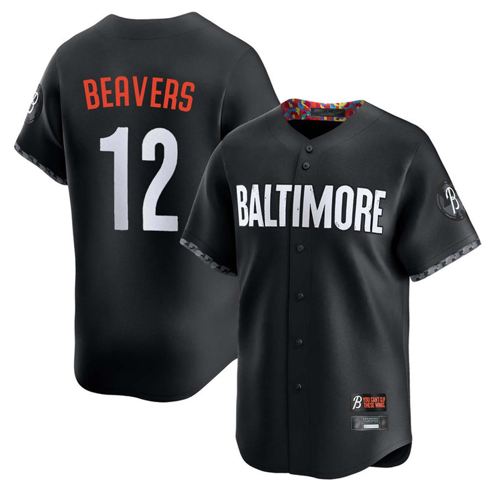 Rebec B.Orioles #12 Dylan Beavers Player Black City Connect Limited Home Game Stitched Jerseys