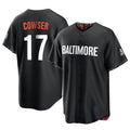 Rebec B.Orioles #17 Colton Cowser Player Black City Connect Home Game Stitched Jerseys