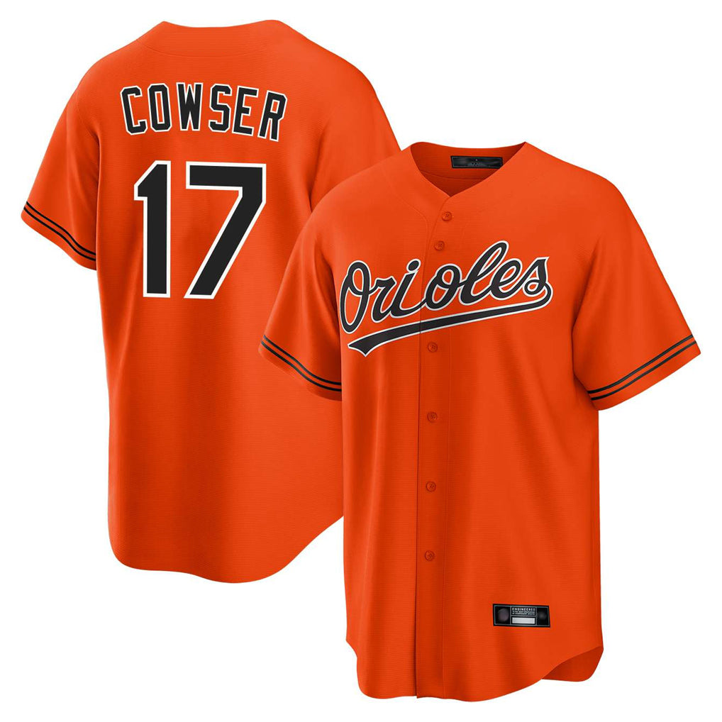 Rebec B.Orioles #17 Colton Cowser Player Orange Home Game Stitched Jerseys