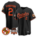 Rebec B.Orioles #2 Gunnar Henderson Player Black 30th Anniversary of 2131 Home Game Stitched Jerseys