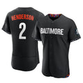 Rebec B.Orioles #2 Gunnar Henderson Player Black City Connect Limited Elite Home Game Stitched Jerseys