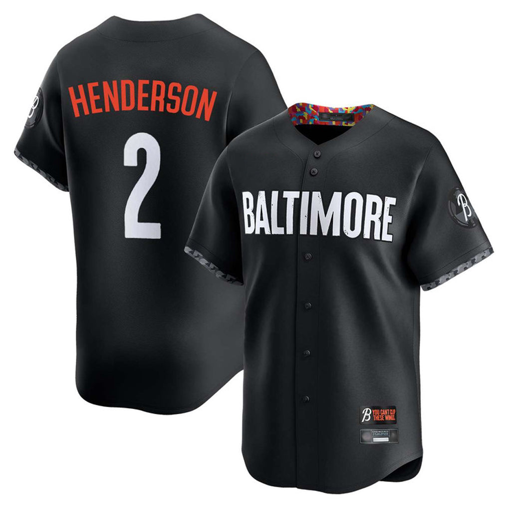 Rebec B.Orioles #2 Gunnar Henderson Player Black City Connect Limited Home Game Stitched Jerseys