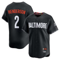 Rebec B.Orioles #2 Gunnar Henderson Player Black City Connect Limited Home Game Stitched Jerseys