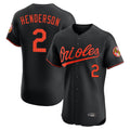 Rebec B.Orioles #2 Gunnar Henderson Player Black Limited Elite Home Game Stitched Jerseys