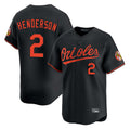 Rebec B.Orioles #2 Gunnar Henderson Player Black Limited Home Game Stitched Jerseys
