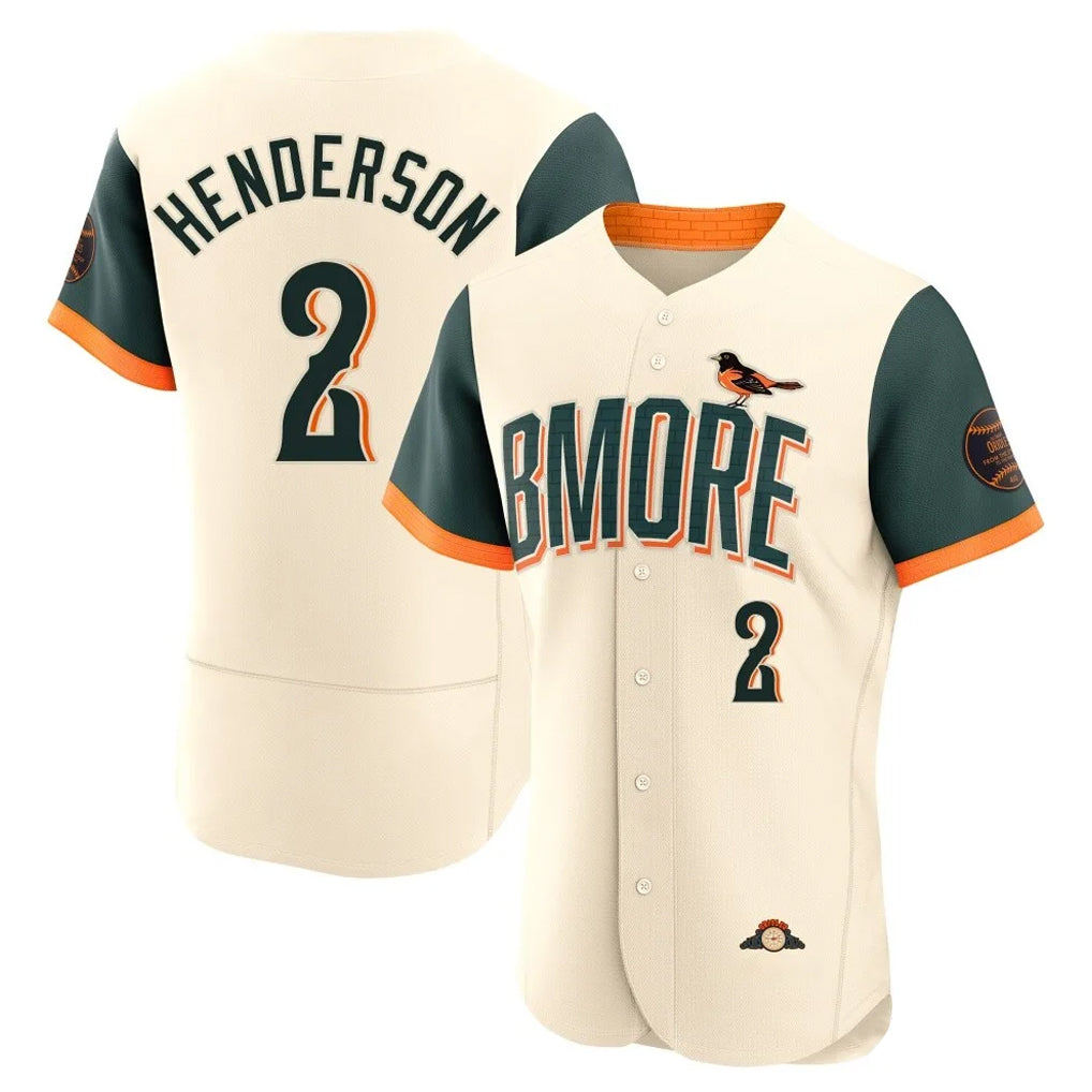 Rebec B.Orioles #2 Gunnar Henderson Player Cream 2026 City Connect Limited Elite Home Game Stitched Jerseys