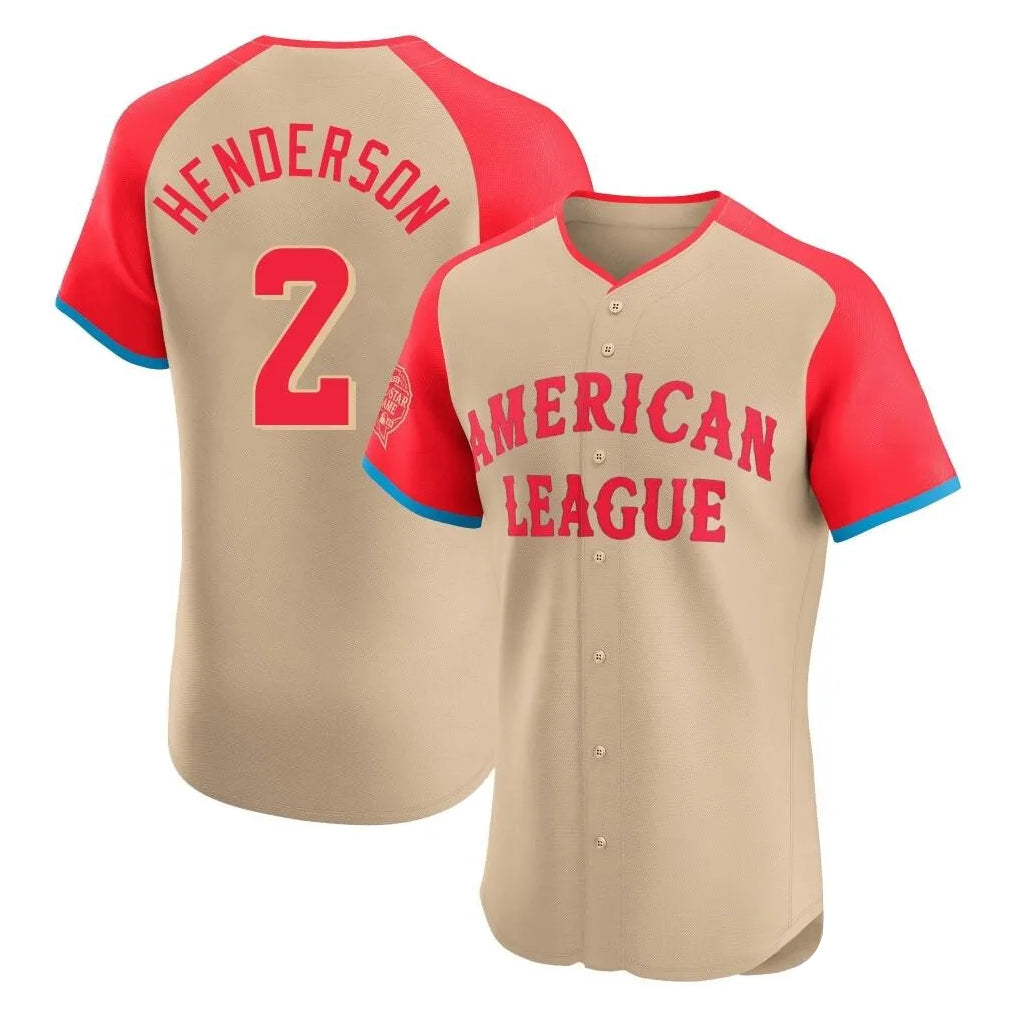Rebec B.Orioles #2 Gunnar Henderson Player Cream American League All-Star Limited Elite Home Game Stitched Jerseys