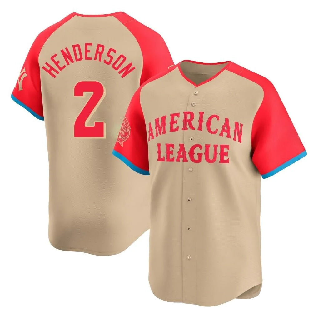 Rebec B.Orioles #2 Gunnar Henderson Player Cream American League All-Star Limited Home Game Stitched Jerseys