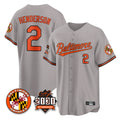 Rebec B.Orioles #2 Gunnar Henderson Player Gray 30th Anniversary of 2131 Home Game Stitched Jerseys