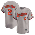 Rebec B.Orioles #2 Gunnar Henderson Player Gray Limited Home Game Stitched Jerseys