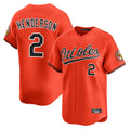 Rebec B.Orioles #2 Gunnar Henderson Player Orange Limited Home Game Stitched Jerseys