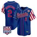 Rebec B.Orioles #2 Gunnar Henderson Player Royal USA 250 Independence Day Vapor Premier Limited Home Game Stitched Jerseys