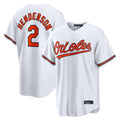Rebec B.Orioles #2 Gunnar Henderson Player White Home Game Stitched Jerseys