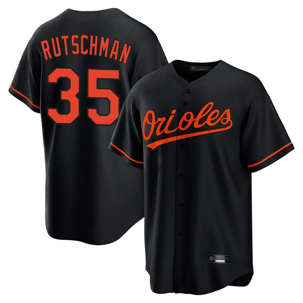 Rebec B.Orioles #35 Adley Rutschman Black Home Game Stitched Jerseys
