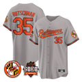 Rebec B.Orioles #35 Adley Rutschman Gray 30th Anniversary of 2131 Home Game Stitched Jerseys