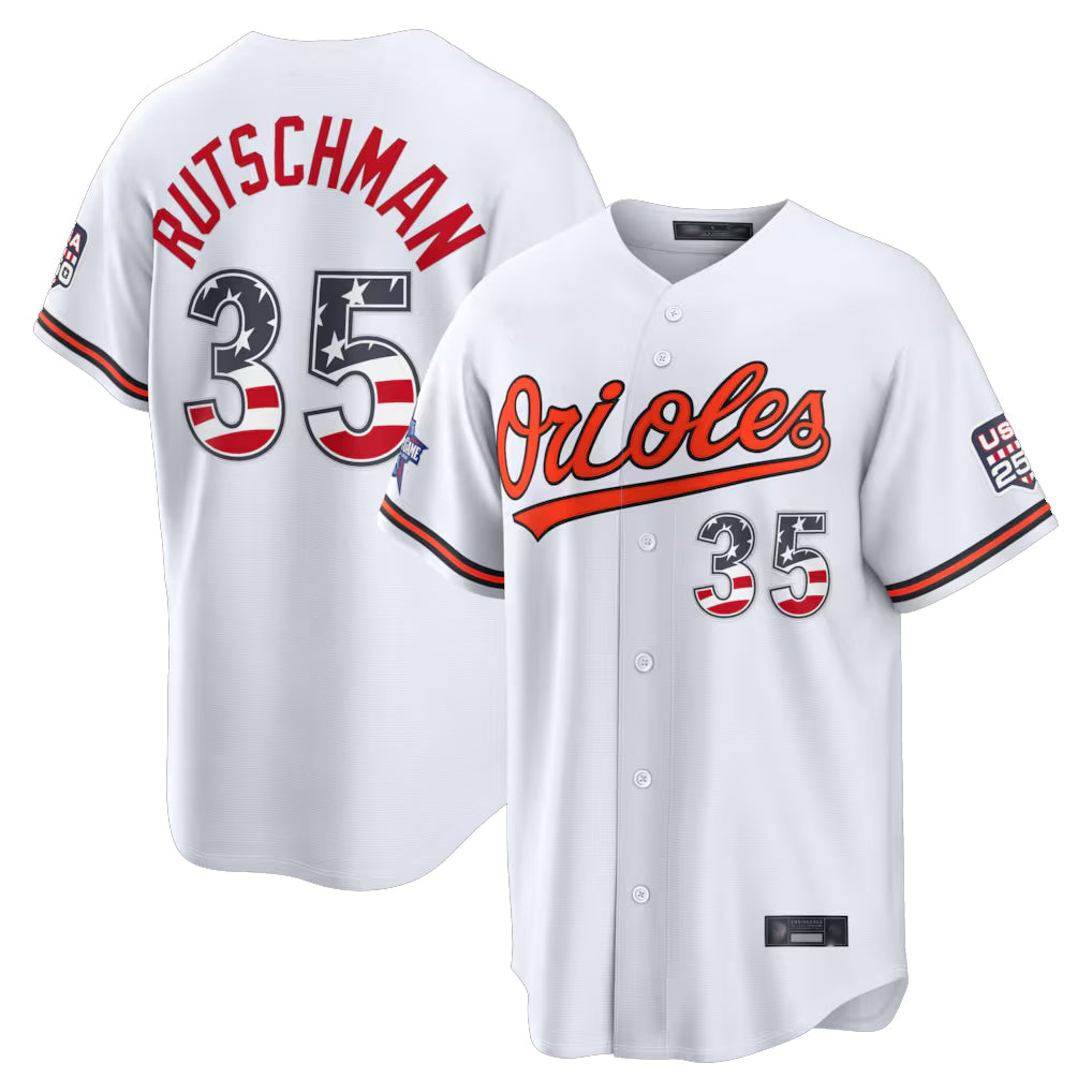 Rebec B.Orioles #35 Adley Rutschman Player White 2026 All-Star Edition Stars & Stripes Home Game Stitched Jerseys