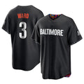 Rebec B.Orioles #3 Taylor Ward Player Black City Connect Home Game Stitched Jerseys