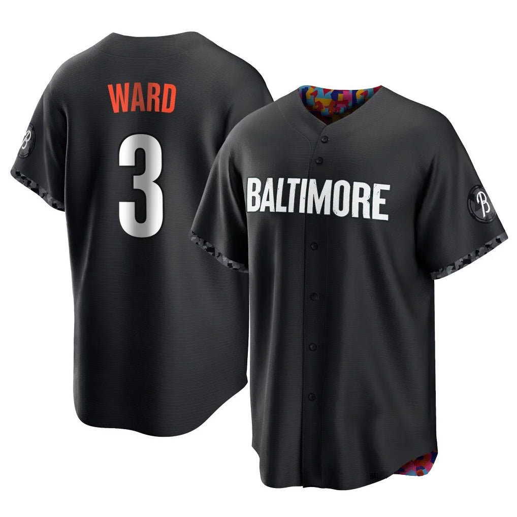 Rebec B.Orioles #3 Taylor Ward Player Black City Connect Home Game Stitched Jerseys