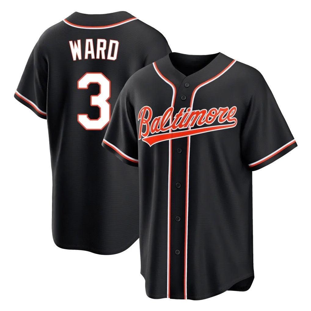 Rebec B.Orioles #3 Taylor Ward Player Black Out Home Game Stitched Jerseys