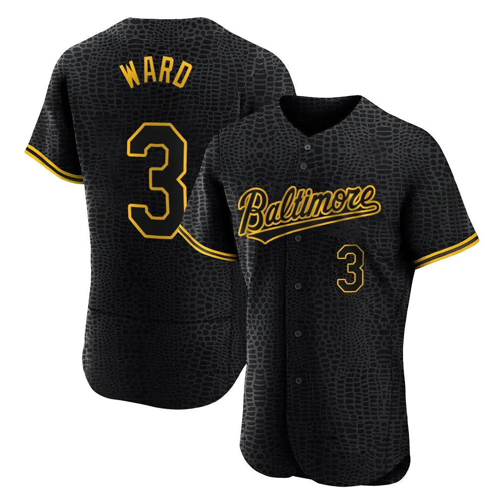 Rebec B.Orioles #3 Taylor Ward Player Black Snake Skin City Limited Elite Home Stitched Jerseys