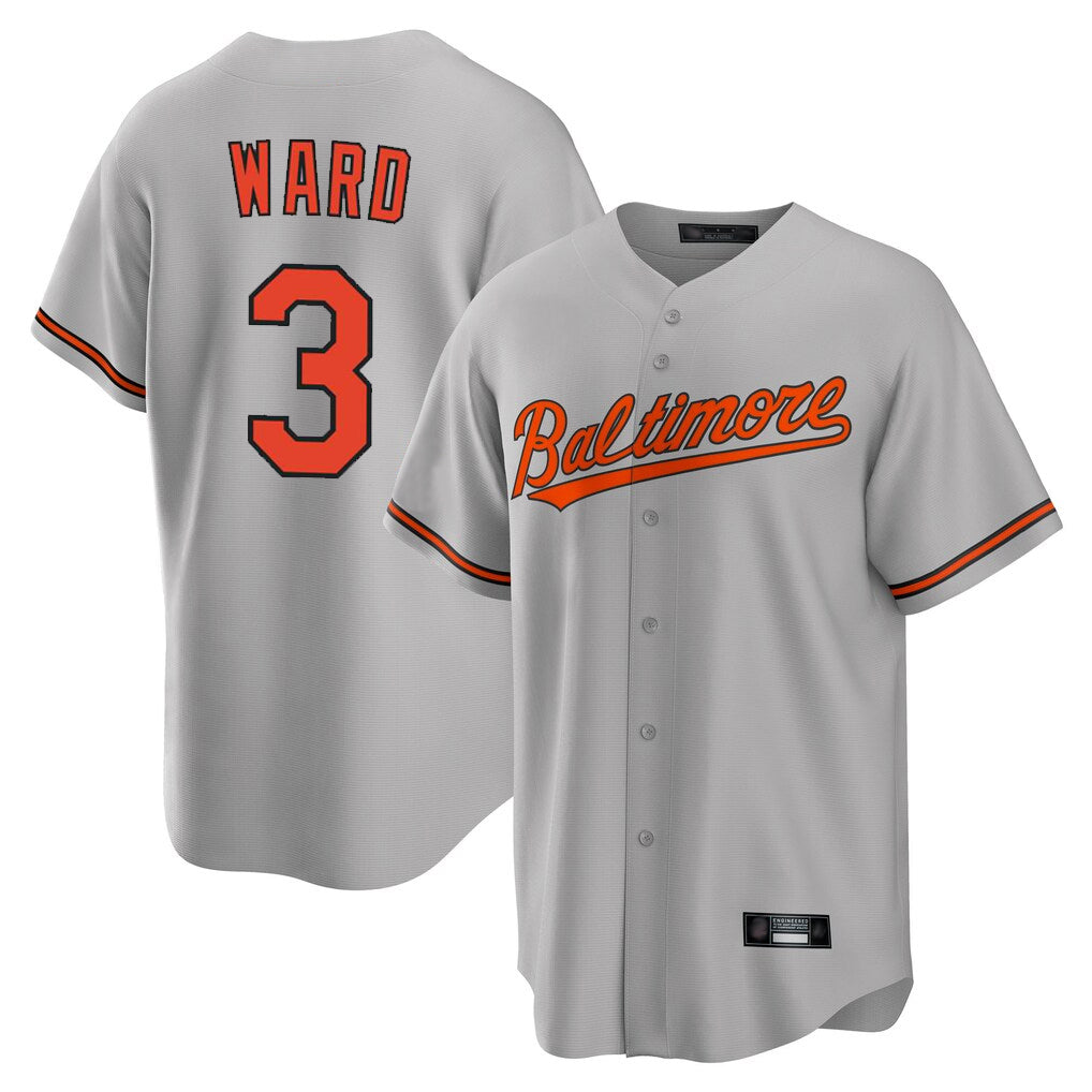 Rebec B.Orioles #3 Taylor Ward Player Gray Home Game Stitched Jerseys