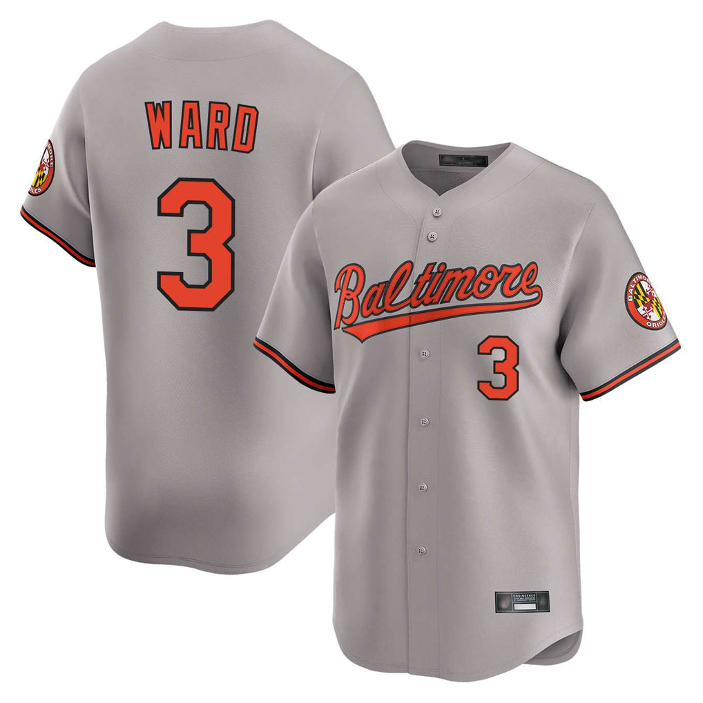 Rebec B.Orioles #3 Taylor Ward Player Gray Limited Home Game Stitched Jerseys