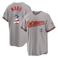 Rebec B.Orioles #3 Taylor Ward Player Gray USA 250 Fourth of July Home Game Stitched Jerseys