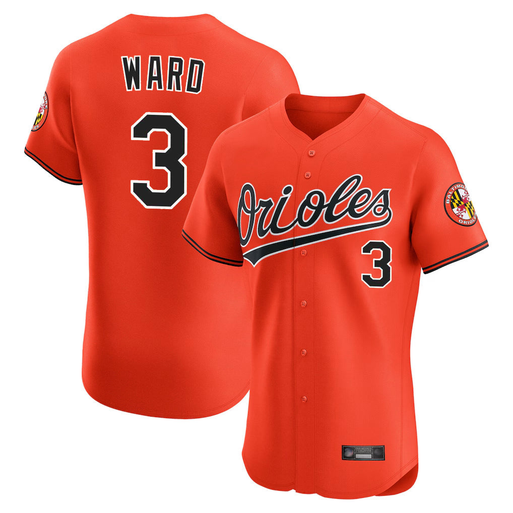 Rebec B.Orioles #3 Taylor Ward Player Orange Limited Elite Home Game Stitched Jerseys