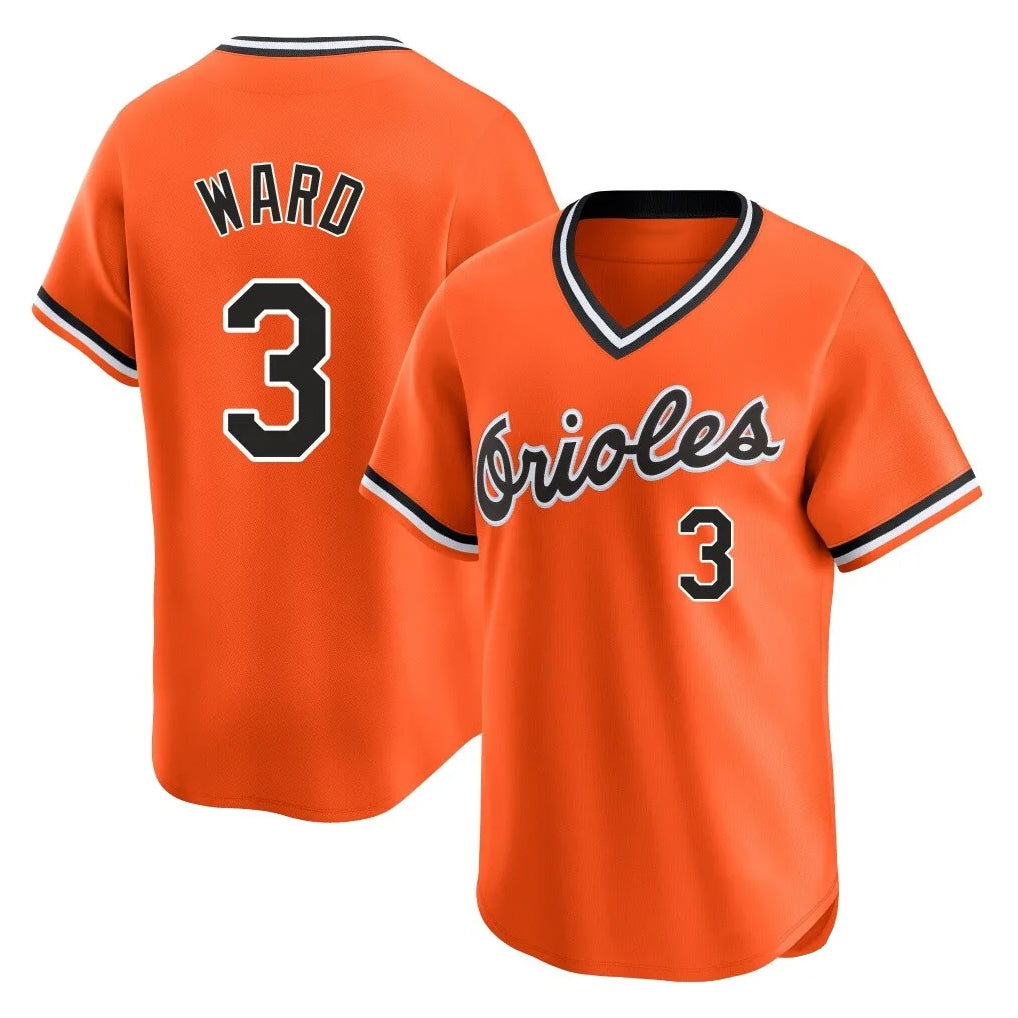 Rebec B.Orioles #3 Taylor Ward Player Orange T-shirt Limited Home Game Stitched Jerseys
