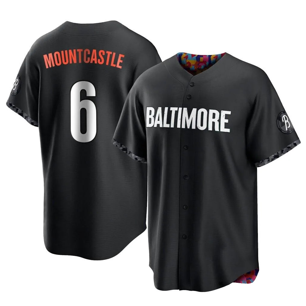 Rebec B.Orioles #6 Ryan Mountcastle Player Black City Connect Home Game Stitched Jerseys