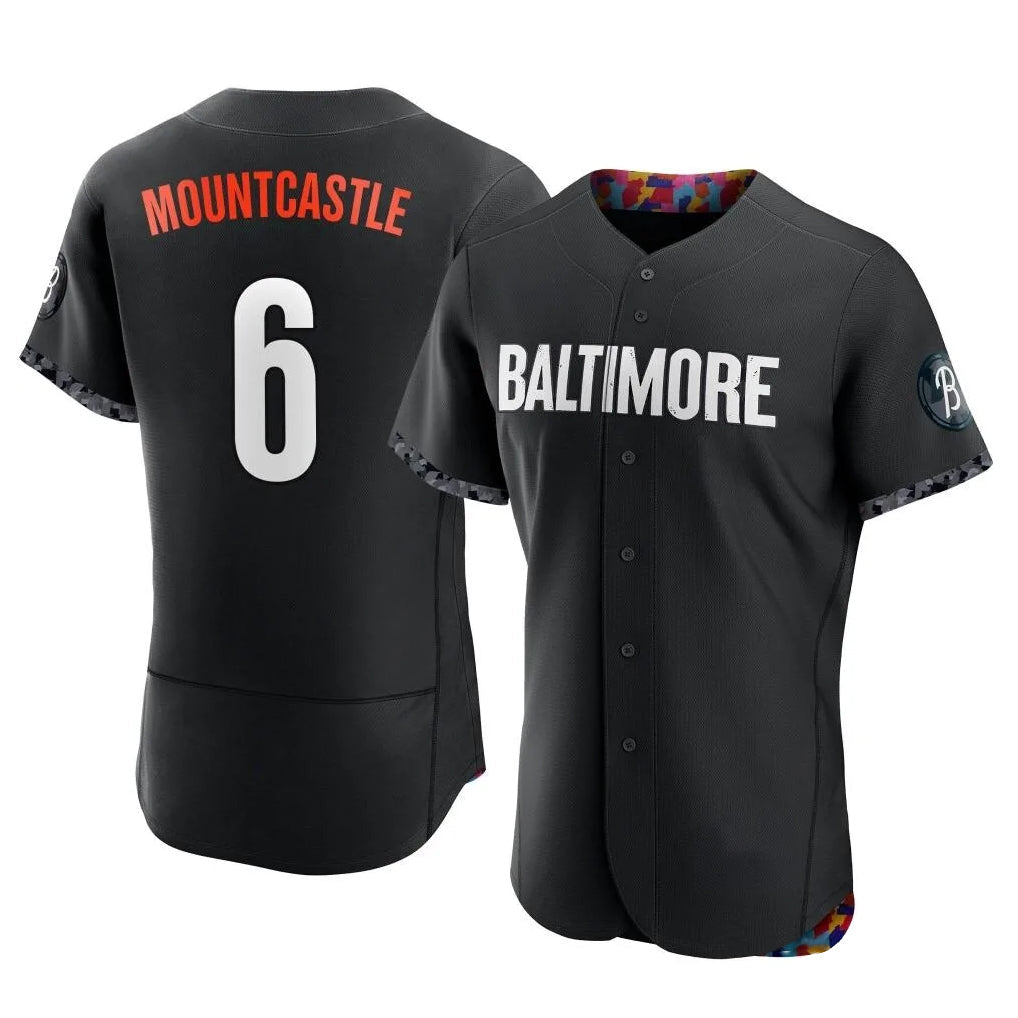 Rebec B.Orioles #6 Ryan Mountcastle Player Black City Connect Limited Elite Home Game Stitched Jerseys